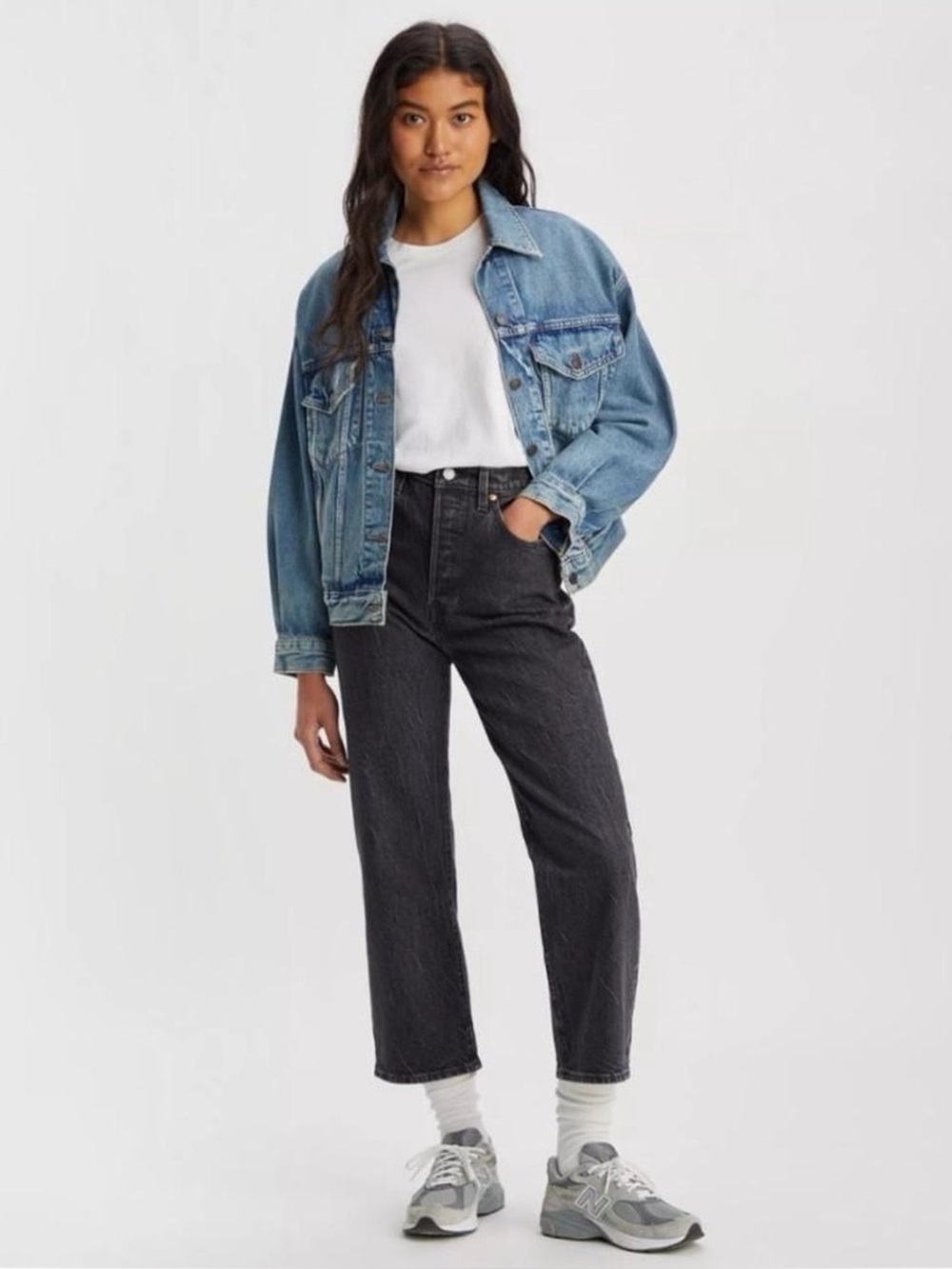 Levi’s Black Ribcage Straight Ankle Jeans